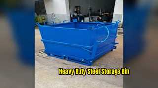 Bac de rangement en acier empilable robuste pour usage industriel